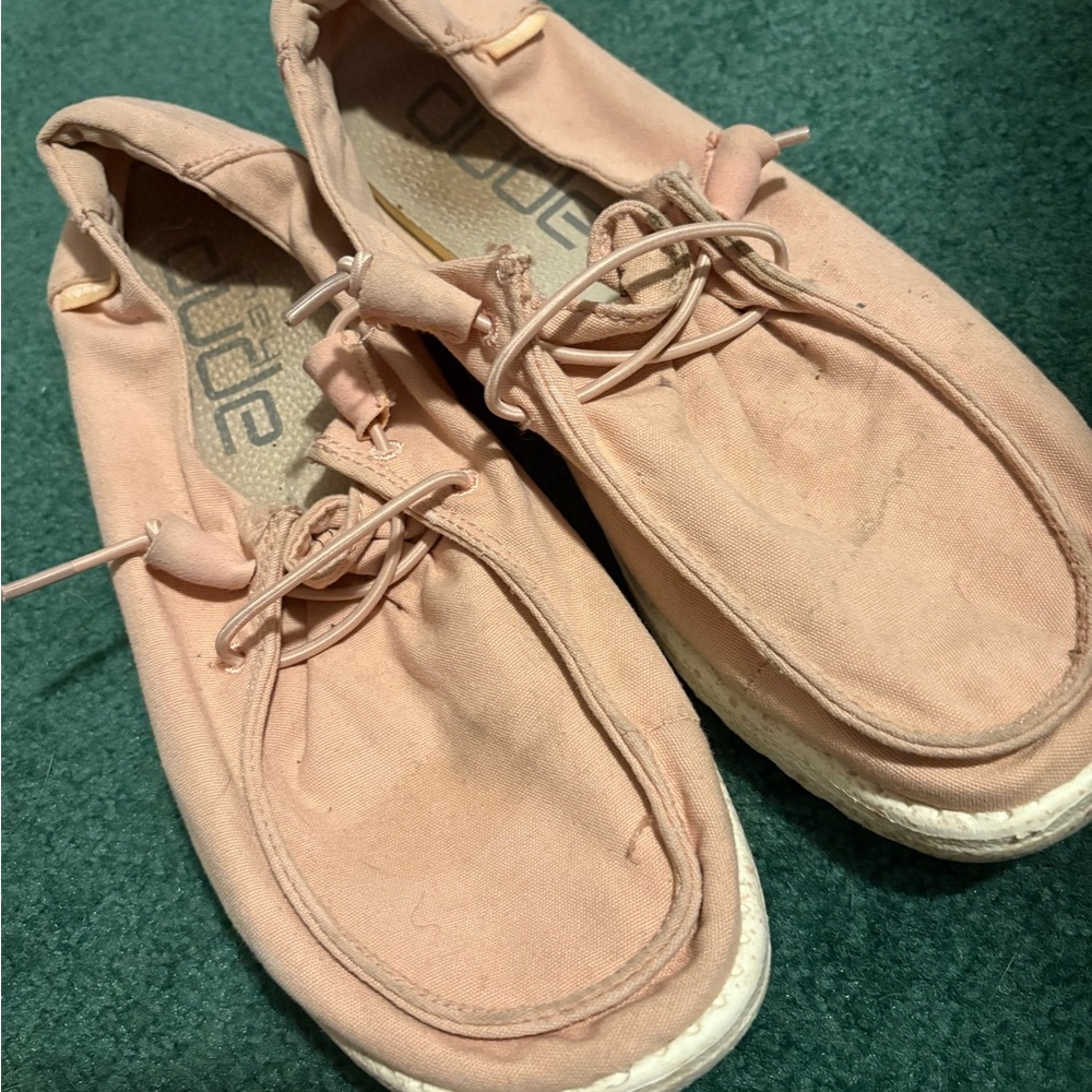 Hey Dude Pink Flats Moccasin-Style Loafers